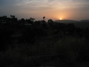 Sonnenuntergang über Rhumsiki