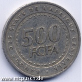 500 F CFA - Zahl